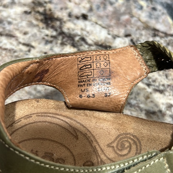 Taos sage, green with back straps  Strappy Sandals Size 6-6.5 - Picture 3 of 6